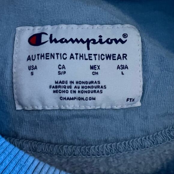 CHAMPION Men's Authentic Blue Ombre Pullover Sweatshirt Size Small Style‎ S5875 - Picture 8 of 9
